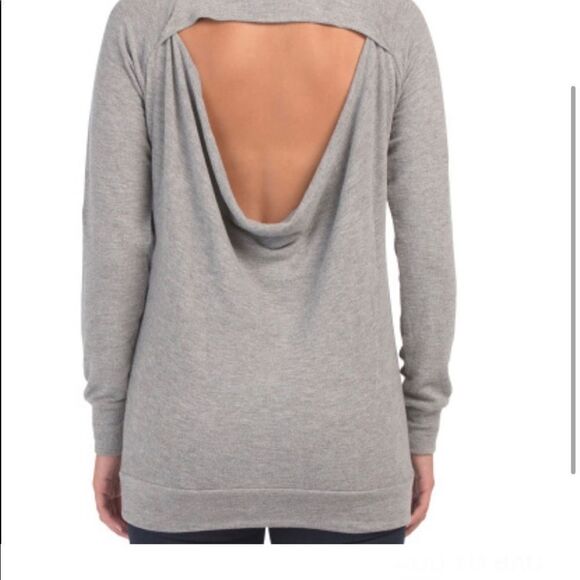 Chaser Slippers Champagne Open Back Sweater - Picture 2 of 6